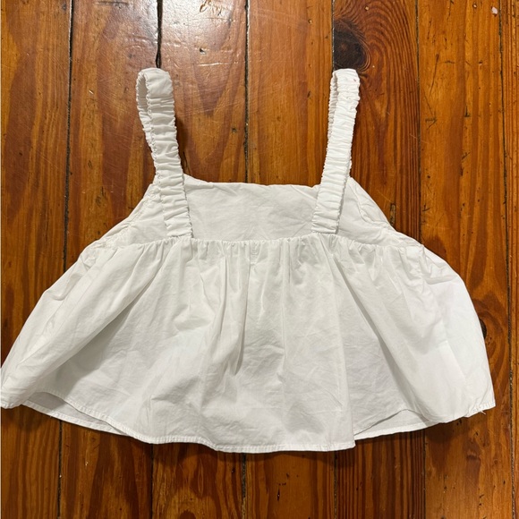 White Ruched Strap Top - Picture 3 of 3